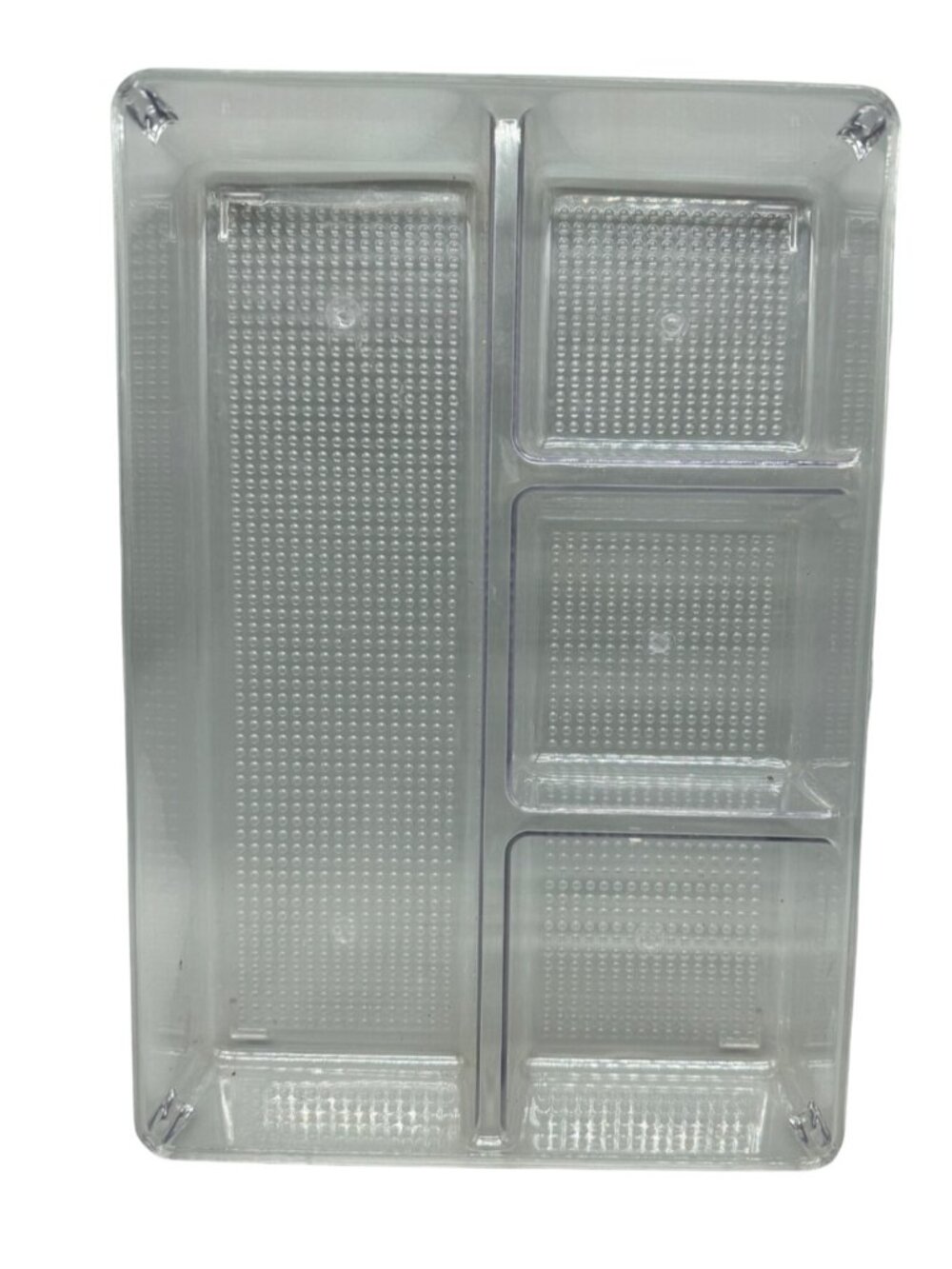 Clear Acrylic Stackable Desk Organizer With 4 Compartments 13x9" READ